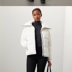 SAVE THE DUCK Elegant Cream Puffer Jacket